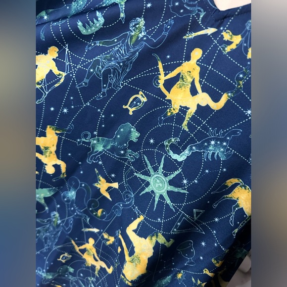 ModCloth 🏹 constellation astrology print blouse top sz 3X zodiac tie back EUC - Picture 5 of 7
